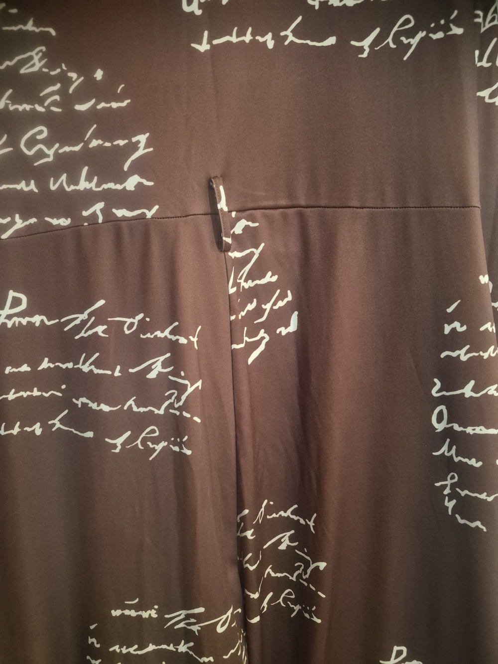 WoMEN SHEIN Brown Script-Print Long Sleeve Jumpsuit - Picture 5 of 8